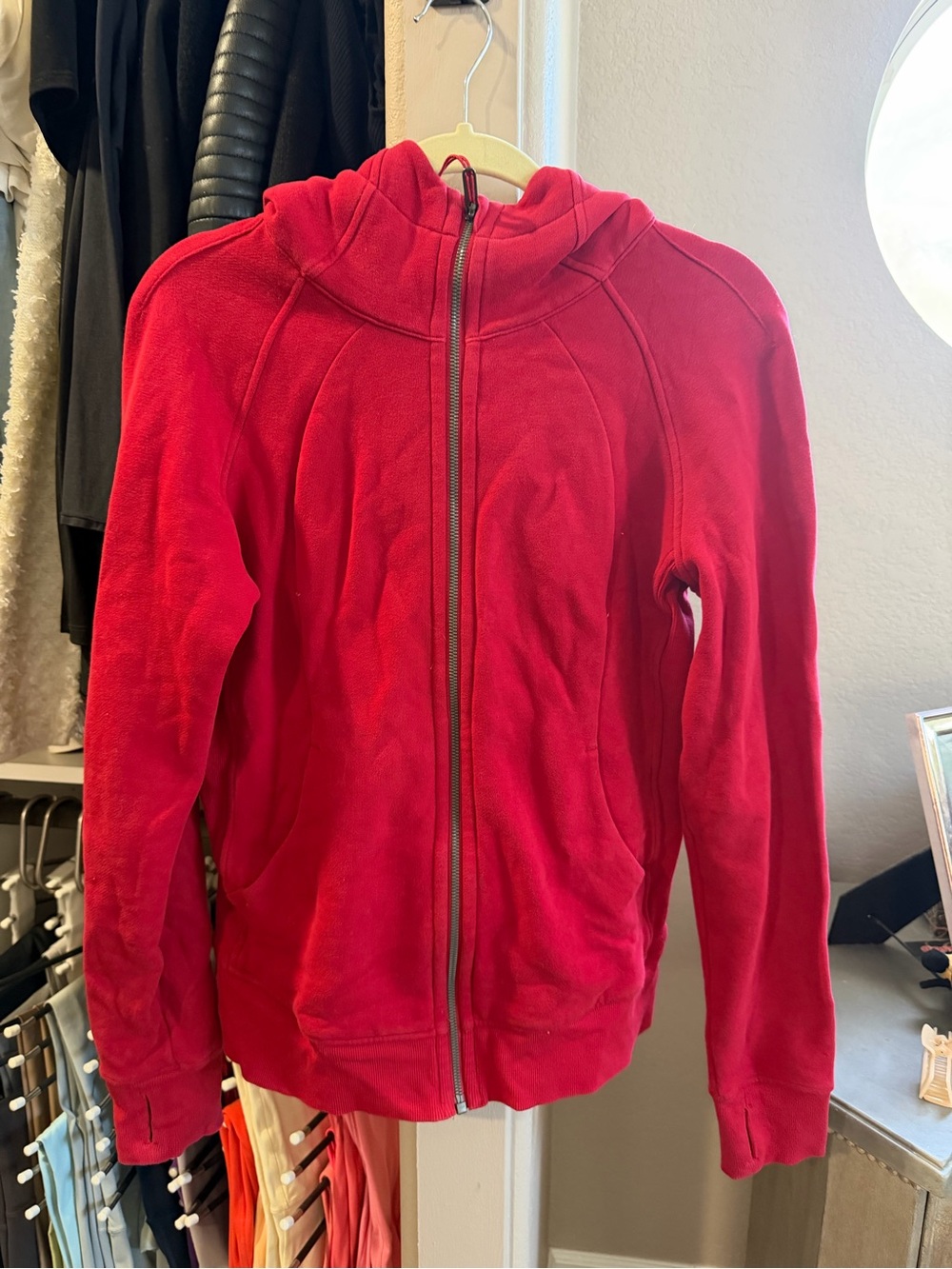 Lululemon Red Full-Zip Hoodie Jacket